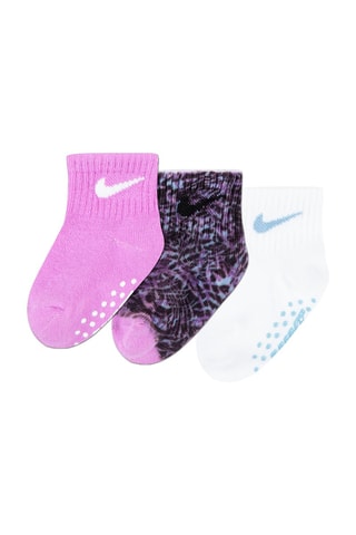 3 paires de chaussettes Mauve, blanc et noir chiné - Nike