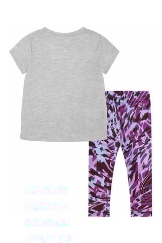 T-shirt et legging Gris chiné et violet - Nike