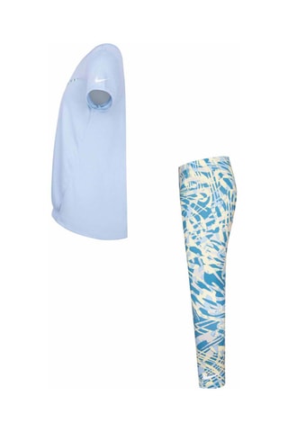 T-shirt et legging - Bleu et blanc - Nike