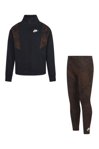 Veste et legging polaire - Marron et noir- Nike