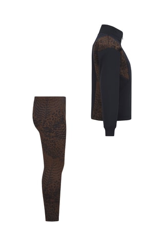 Veste et legging polaire - Marron et noir- Nike