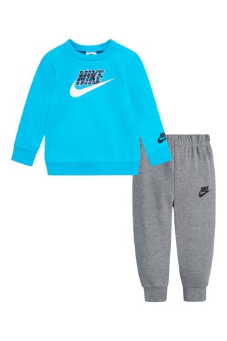 Sweat et pantalon - Turquoise et gris chiné - Nike