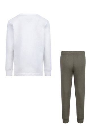 T-shirt et pantalon - Kaki et blanc - Nike
