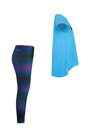 T-shirt et legging - Bleu et violet - Nike