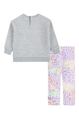 Sweat et legging Gris clair chiné et rose - Nike