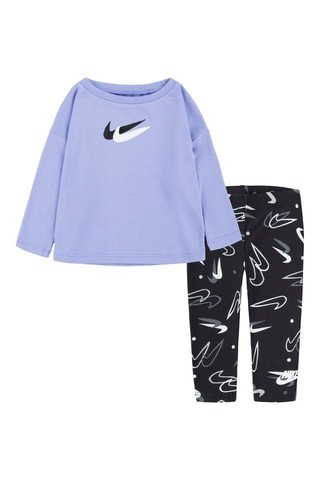 T-shirt et legging Ciel et noir - Nike