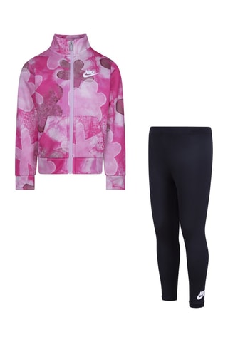 Veste tie and dye et legging Noir et rose - Nike