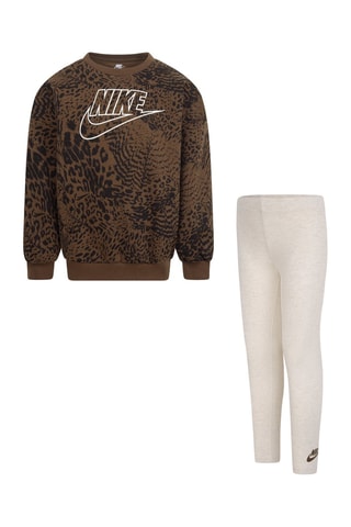 Sweat et legging Beige et marron - Nike