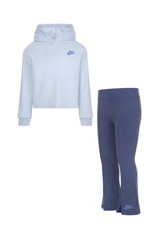 Sweat polaire et pantalon flare Ciel et bleu marine - Nike
