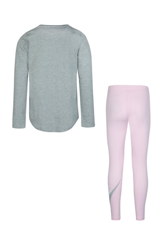 T-shirt et legging Gris foncé chiné et mauve  - Nike
