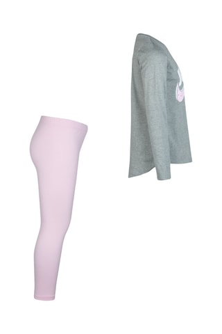 T-shirt et legging Gris foncé chiné et mauve  - Nike