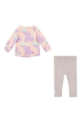 Sweat et legging Orange et gris clair chiné - Nike