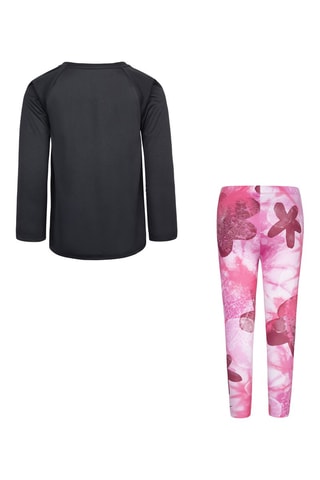 T-shirt et legging tie and dye Noir et rose - Nike