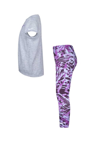 T-shirt et legging Gris et violet - Nike