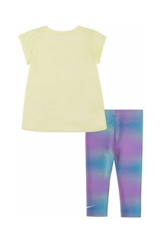 T-shirt et legging Jaune clair et violet - Nike