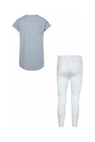 T-shirt et legging Gris chiné et blanc - Nike