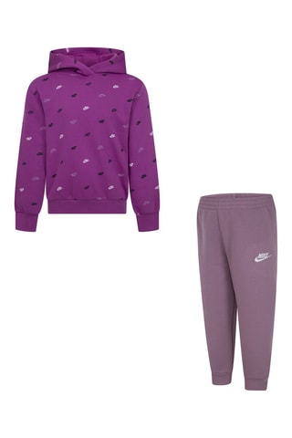 Sweat à capuche et pantalon - Violet et taupe - Nike