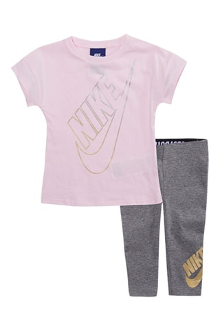 T-shirt et legging Nkg Futura - Rose et gris chiné - Nike