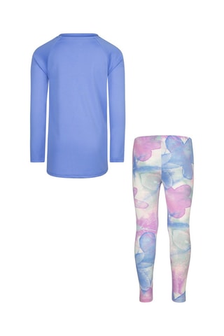 T-shirt et legging tie and dye Indigo et vert clair - Nike