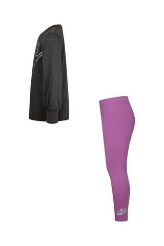 Tunique et legging Gris foncé chiné et violet - Nike