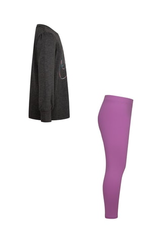 Tunique et legging Gris foncé chiné et violet - Nike