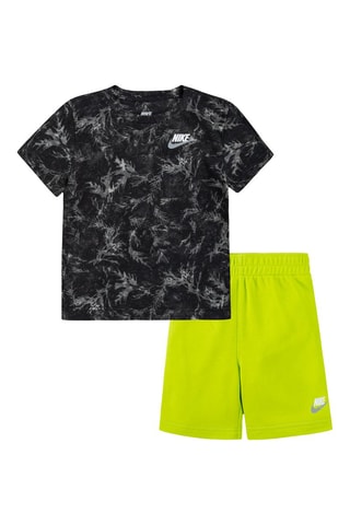 T-shirt et short - Noir et vert citron - Nike