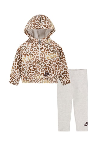Sweat à capuche et legging Ivoire et gris clair - Nike