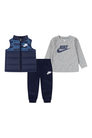 Ensemble 3 pièces - Bleu marine et gris clair chiné