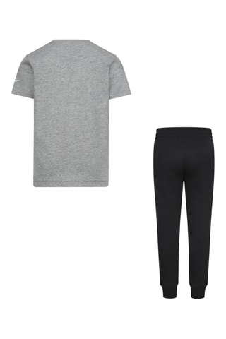 T-shirt et pantalon - Gris foncé chiné et noir