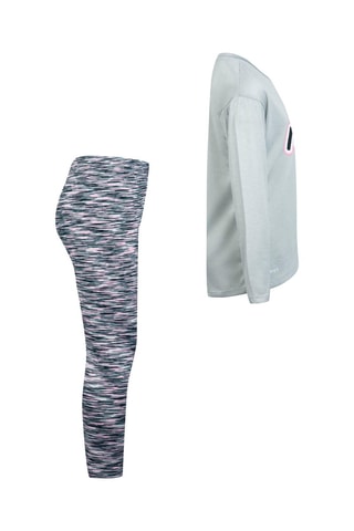 T-shirt et legging Gris clair et noir chiné - Nike