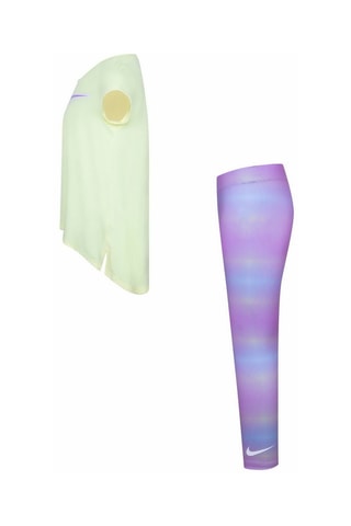 T-shirt et legging - Jaune pâle et violet - Nike