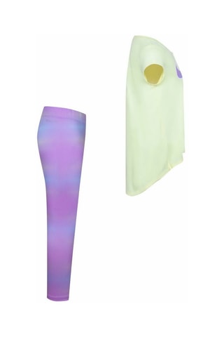 T-shirt et legging - Jaune pâle et violet - Nike