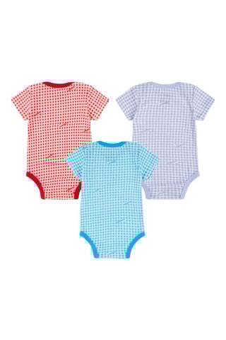 3 grenouillères - Rouge, ciel et mauve - Nike
