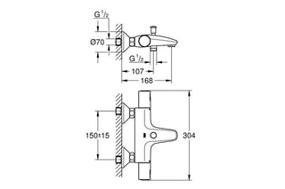 Thermostatique Bain/Douche Quickfix - Precision Start