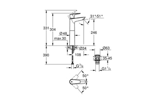 Mitigeur de lavabo Start Edge