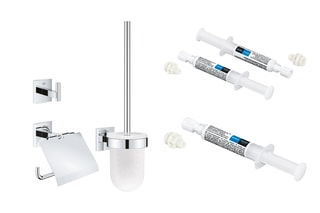 Ensemble d’accessoires 3-en-1 de toilette Quickfix et 3 colles - 3 x 2,5 ml