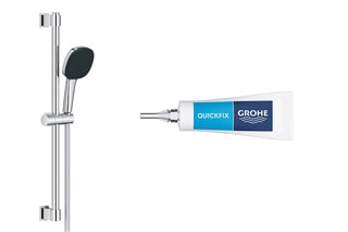 Barre de douche et 2 kits de collage QuickGlue - Set S