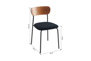 2 chaises en frêne Frida - 46 x 48 x 78,3 cm
