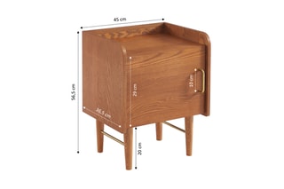 Table de chevet en bois de frêne Twiggy - 45 x 36,5 x 56,5 cm