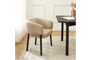 Fauteuil en tissu velours Abelia