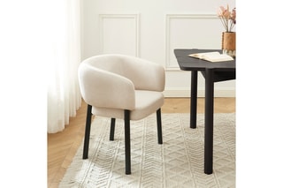 Fauteuil en tissu velours Abelia