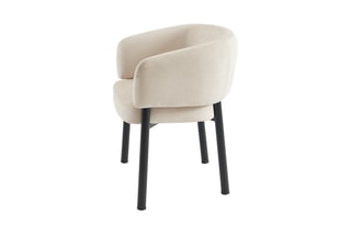 Fauteuil en tissu velours Abelia