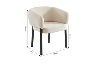 Fauteuil en tissu velours Abelia