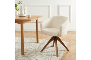 Fauteuil Paola - Ecru - En tissu bouclette