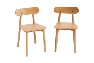 2 chaises en chêne massif Céleste - 61 x 75 cm