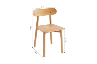 2 chaises en chêne massif Céleste - 61 x 75 cm