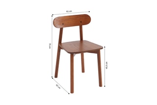 2 chaises en chêne massif Céleste - 61 x 15 cm