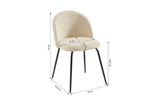 2 chaises Misu - 51,5 x 53,5 x 79 cm