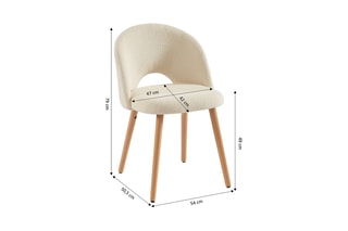 2 chaises Simone - 56 x 52 x 77 cm