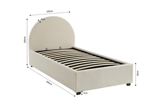 Lit-coffre en bois Olaf - Couchage 90 x 190 cm